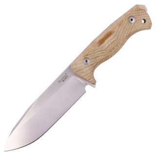Nóż LionSteel Natural Canvas Micarta, Satin CPM 3V by Molletta (T6 3V CVN) LionSteel