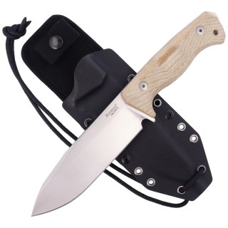 Nóż LionSteel Natural Canvas Micarta, Satin CPM 3V by Molletta (T6 3V CVN) LionSteel