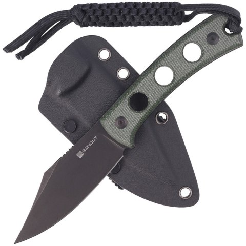 Nóż Sencut Waxahachie Green Micarta, Black Stonewashed 9Cr18MoV (SA11C) Sencut by We Knife