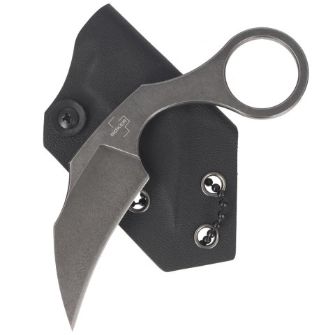 Nóż na szyję Böker Plus Bad Moon Karambit, Black Stonewash D2 by Simon Frömel (02BO078) Böker GmbH & Co.