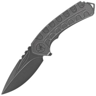 Nóż składany Bestech Buwaya Black Titanium, Black Stonewashed M390 by Kombou (BT2203C) Bestech Knives