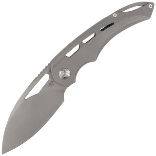 Nóż składany Bestech Fairchild Grey Titanium, Dark Beast Blast Stonewashed CPM S35VN by Kombou (BT2202B) Bestech Knives