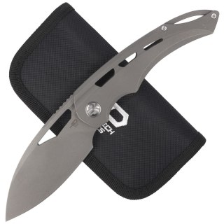 Nóż składany Bestech Fairchild Grey Titanium, Dark Beast Blast Stonewashed CPM S35VN by Kombou (BT2202B) Bestech Knives
