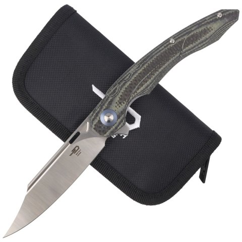 Nóż składany Bestech Fanga Carbon Fiber / Beige G10, Satin D2 by Kombou (BG18D) Bestech Knives