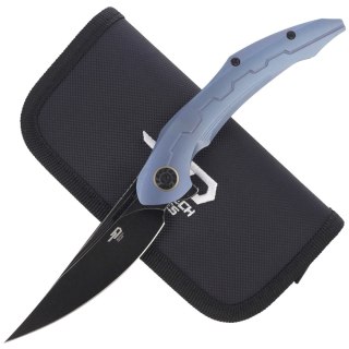 Nóż składany Bestech Marukka Blue Titanium, Black Stonewashed M390 by Kombou (BT2002B) Bestech Knives