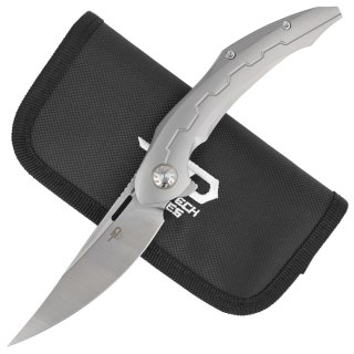 Nóż składany Bestech Marukka Grey Titanium, Stonewashed/Satin M390 by Kombou (BT2002A) Bestech Knives