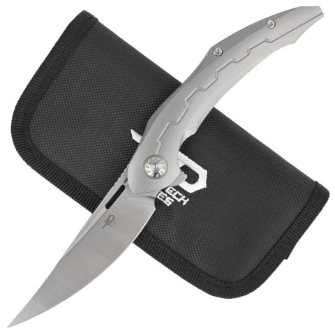 Nóż składany Bestech Marukka Grey Titanium, Stonewashed/Satin M390 by Kombou (BT2002A) Bestech Knives