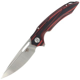 Nóż składany Bestech Ornetta Carbon Fiber / Red G10, Stonewash / Satin N690 by Kombou (BL02B) Bestech Knives