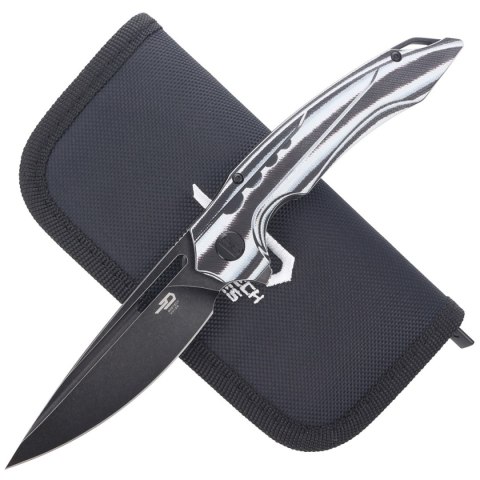 Nóż składany Bestech Ornetta Carbon Fiber / White G10, Black Stonewash N690 by Kombou (BL02D) Bestech Knives