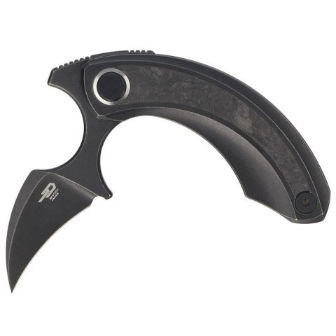 Nóż składany Bestech Strelit Black Titanium/Marbled Carbon Fiber, Black Stonewashed M390 by Ostap Hel (BT2103L) Bestech Knives
