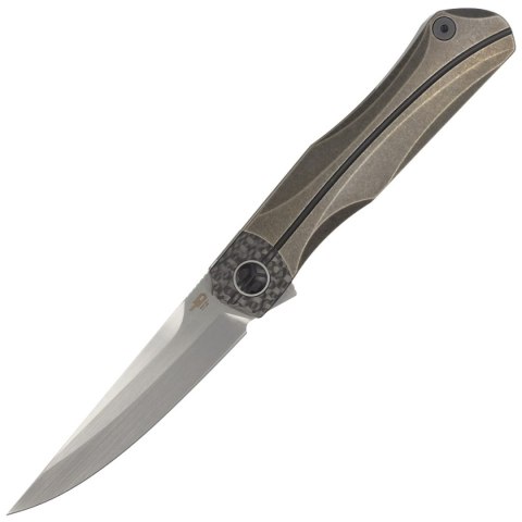 Nóż składany Bestech Thyra Bronze Stonewashed Titanium/Carbon Fiber, Horizontal Satin M390 by Kombou (BT2106B) Bestech Knives