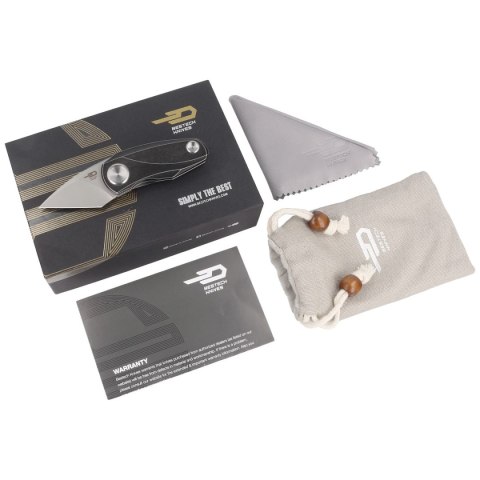 Nóż składany Bestech Tulip Frame Lock Black Titanium, Fine Stonewashed M390 by Ostap Hel (BT1913E) Bestech Knives