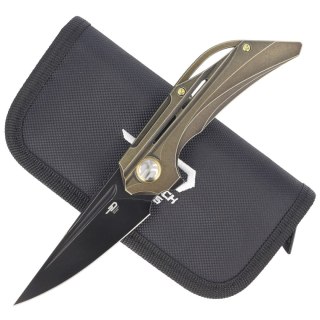 Nóż składany Bestech Vigil Bronze Titanium, Black Stonewashed M390 by Kombou (BT2201D) Bestech Knives