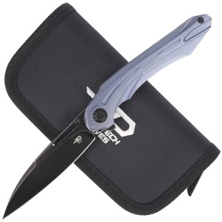 Nóż składany Bestech Wibra Blue Titanium, Black Stonewashed M390 by Kombou (BT2001C) Bestech Knives