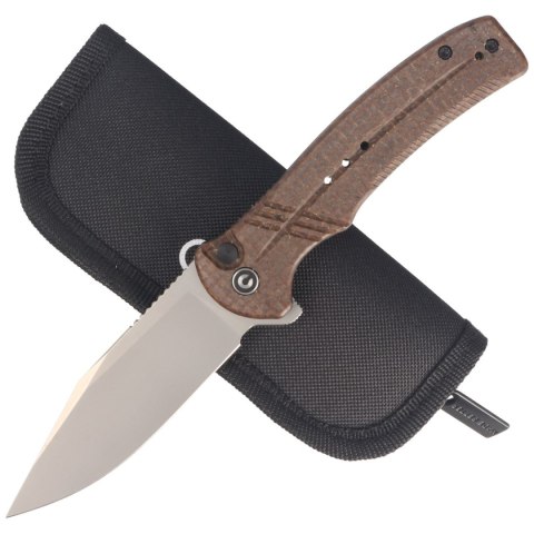 Nóż składany CIVIVI Cogent Brown Micarta, Silver Bead Blasted 14C28N (C20038D-6) Civivi by WE Knife