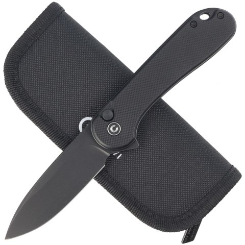 Nóż składany Civivi Button Lock Elementum II Black G10, Black Stonewashed Nitro-V (C18062P-1) Civivi by WE Knife