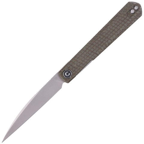 Nóż składany Civivi Knife Clavi Green Micarta, Silver Bead Blasted Nitro-V by Ostap Hel (C21019-3) Civivi by WE Knife