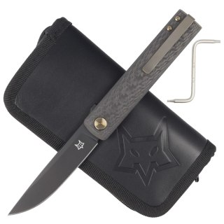 Nóż składany Fox Chnops 3K Carbon Fiber, Black PVD M390 by Riccardo Gobbato (FX-543 CFBR) FOX