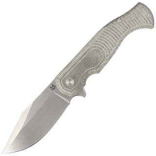 Nóż składany Fox Eastwood Tiger OD Green Canvas Micarta, Stonewashed D2 by Gudy Van Poppel (FX-524 G) FOX