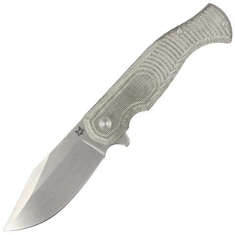 Nóż składany Fox Eastwood Tiger OD Green Canvas Micarta, Stonewashed D2 by Gudy Van Poppel (FX-524 G) FOX