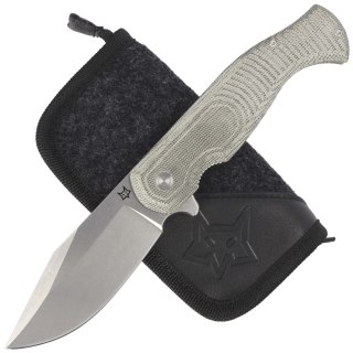 Nóż składany Fox Eastwood Tiger OD Green Canvas Micarta, Stonewashed D2 by Gudy Van Poppel (FX-524 G) FOX