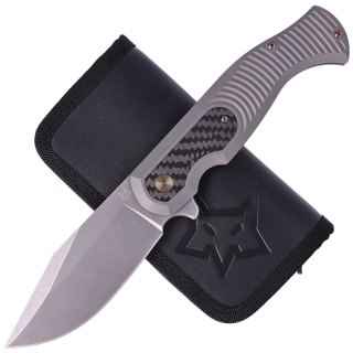 Nóż składany Fox Eastwood Tiger Sandblasted Titanium/CF, Coarse Stonewashed by Gudy Van Poppel (FX-524 TICF) FOX