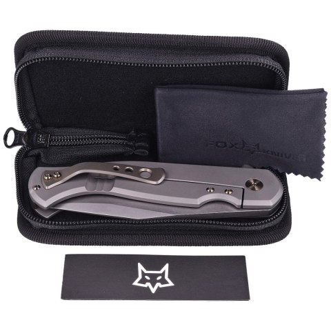 Nóż składany Fox Eastwood Tiger Sandblasted Titanium/CF, Coarse Stonewashed by Gudy Van Poppel (FX-524 TICF) FOX