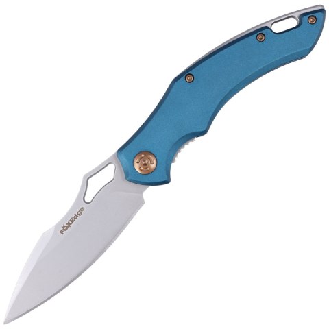 Nóż składany FoxEdge Sparrow Blue Anodized Aluminium, Sand Blasted by Denis Simonutti (FE-030) FOX