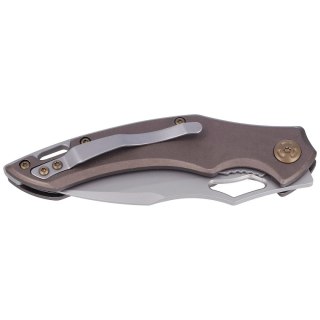 Nóż składany FoxEdge Sparrow Brown Anodized Aluminium, Sand Blasted by Denis Simonutti (FE-031) FOX