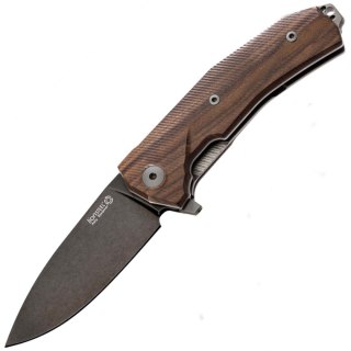 Nóż składany LionSteel KUR Santos Wood, Black Stonewashed Sleipner by Molletta (KUR BST) LionSteel