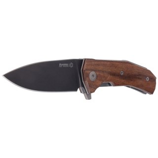 Nóż składany LionSteel KUR Santos Wood, Black Stonewashed Sleipner by Molletta (KUR BST) LionSteel