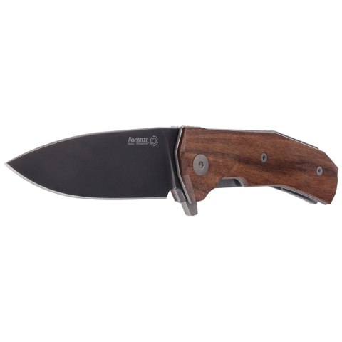 Nóż składany LionSteel KUR Santos Wood, Black Stonewashed Sleipner by Molletta (KUR BST) LionSteel