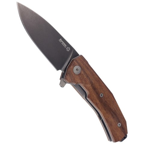 Nóż składany LionSteel KUR Santos Wood, Black Stonewashed Sleipner by Molletta (KUR BST) LionSteel
