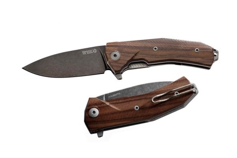 Nóż składany LionSteel KUR Santos Wood, Black Stonewashed Sleipner by Molletta (KUR BST) LionSteel