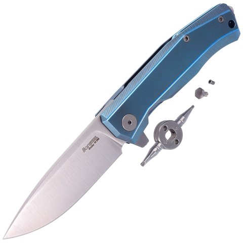 Nóż składany LionSteel Myto Blue Titanium, Satin M390 by Molletta (MT01 BL) LionSteel