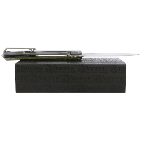 Nóż składany LionSteel Myto, Green Canvas Micarta, Satin M390 by Michele Pensato (MT01 CVG) LionSteel