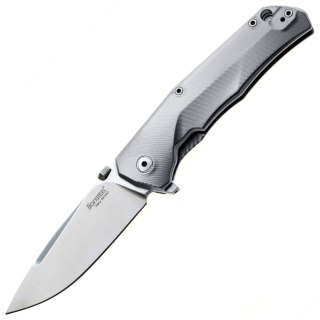 Nóż składany LionSteel T.R.E. Grey Titanium/Blue Ti, Stonewashed M390 by Molletta (TRE BL) LionSteel