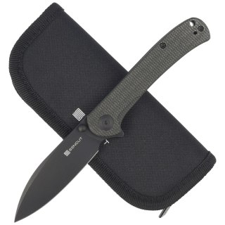 Nóż składany Sencut Scepter Dark Green Micarta, Black Stonewashed 9Cr18MoV (SA03G) Sencut by We Knife