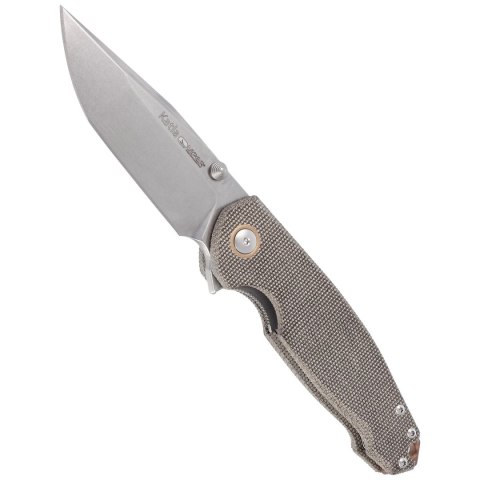 Nóż składany Viper Katla Green Canvas Micarta, Stonewashed M390 by Jesper Voxnæs (V5982CG) Viper by Tecnocut
