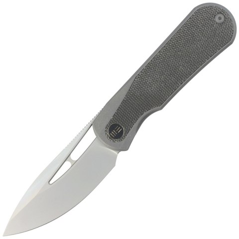 Nóż składany WE Knife Baloo Grey Titanium / Dark Green Micarta, Silver Bead Blasted CPM 20CV by Ostap Hel (WE21033-4) WE Knife