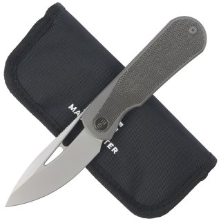 Nóż składany WE Knife Baloo Grey Titanium / Dark Green Micarta, Silver Bead Blasted CPM 20CV by Ostap Hel (WE21033-4) WE Knife