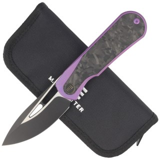 Nóż składany WE Knife Baloo Purple Titanium / Shredded Carbon Fiber, Black Stonewashed CPM 20CV by Ostap Hel (WE21033-3) WE Knife