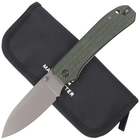 Nóż składany WE Knife Big Banter Green Micarta, Gray Stonewashed CPM 20CV by Ben Petersen (WE21045-2) WE Knife