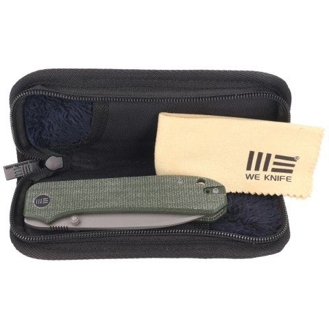 Nóż składany WE Knife Big Banter Green Micarta, Gray Stonewashed CPM 20CV by Ben Petersen (WE21045-2) WE Knife