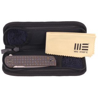 Nóż składany WE Knife Charith LE No 305/310 Frag Tiger Stripe Pattern Flamed Titanium, Silver Bead Blasted CPM 20CV (WE20056B-2) WE Knife