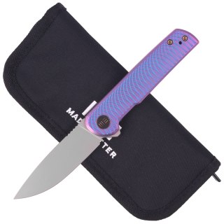 Nóż składany WE Knife Charith LE No 90/210 Ripple Pattern Purple Titanium, Silver Bead Blasted CPM 20CV (WE20056-2) WE Knife