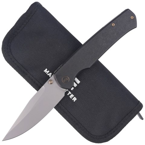 Nóż składany WE Knife Evoke Black Titanium, Silver Bead Blasted CPM 20CV by Ray Laconico (WE21046-1) WE Knife
