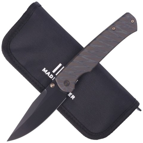 Nóż składany WE Knife Evoke Tiger Stripe Titanium, Black Stonewash CPM 20CV by Ray Laconico (WE21046-4) WE Knife