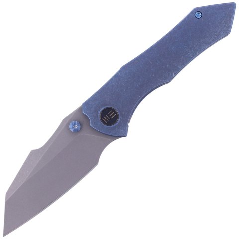 Nóż składany WE Knife High-Fin Blue Titanium, Gray Stonewashed CPM 20CV by Gavko Knives (WE22005-3) WE Knife
