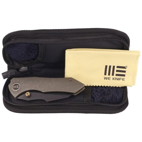 Nóż składany WE Knife High-Fin Bronze Titanium, Black Stonewashed CPM 20CV by Gavko Knives (WE22005-2) WE Knife